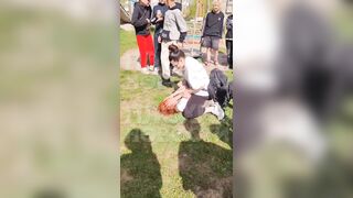 The Redhead gets a Brutal Beating from Evil Girls..then they all Clap (Watch Full Video)