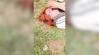The Redhead gets a Brutal Beating from Evil Girls..then they all Clap (Watch Full Video)