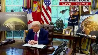 NOW - Trump unveils "Golden Dome" defense system plan to "protect the homeland.