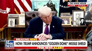 NOW - Trump unveils "Golden Dome" defense system plan to "protect the homeland.
