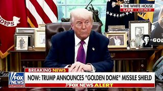 NOW - Trump unveils "Golden Dome" defense system plan to "protect the homeland.