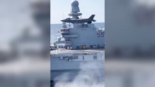I bet you've never seen an f-35 land like this. Awesome