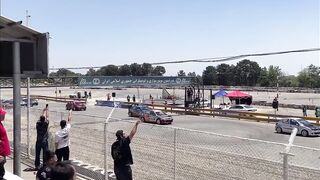 Photographer at Car Race gets Launched in Spectacular Accident (2 Angles)