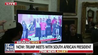 BREAKING: President Trump directly confronts South African President showing him a Film