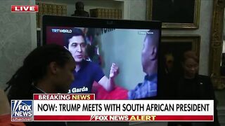 BREAKING: President Trump directly confronts South African President showing him a Film