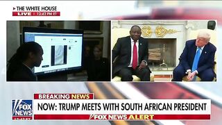 BREAKING: President Trump directly confronts South African President showing him a Film