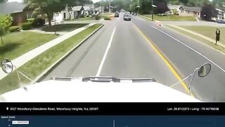 Shocking dashcam video shows moment dump truck smashes into New Jersey home