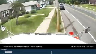 Shocking dashcam video shows moment dump truck smashes into New Jersey home