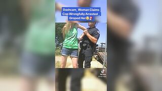 Dashcam footage shows a police officer mistakenly arresting and groping a woman