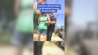 Dashcam footage shows a police officer mistakenly arresting and groping a woman