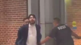 Man who just Killed 2 Israeli Embassy Staff shouts "Free Palestine" while taken into Custody