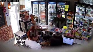 Man Smashes Bottle of Beer over Cashiers head. Tell Her how you really Feel.