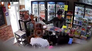 Man Smashes Bottle of Beer over Cashiers head. Tell Her how you really Feel.