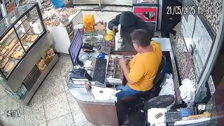 Bakery Owner gives it a Shot trying to Stop Robbery