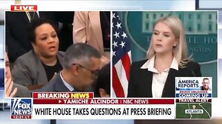 Karoline Leavitt Bodyslams Racist DEI Reporter Who's Disputing The White Farmers being Killed in South Africa