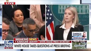 Karoline Leavitt Bodyslams Racist DEI Reporter Who's Disputing The White Farmers being Killed in South Africa