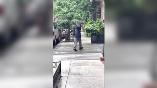 Punched in the head by stranger in New York gets Instant Karma