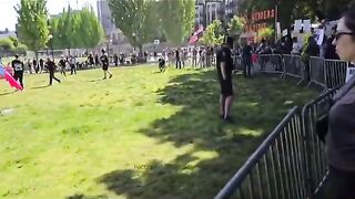 23 arrested after Christian rally held in park turns violent, police say