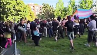 23 arrested after Christian rally held in park turns violent, police say