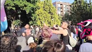 23 arrested after Christian rally held in park turns violent, police say
