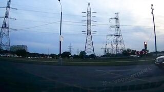 Motorcycle Hits a car