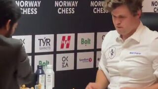 Best Chess Player on the Planet Magnus Carlsen, loses his Temper after losing Game (Don't make eye contact)