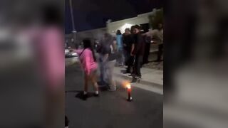 No! Man lights Firework right under Girl's A*s by Accident