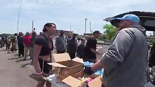 Tranny Dude Attacks a Volunteer Feeding the Homeless