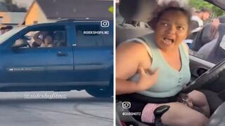 Woman so Drunk Doing Donuts at Street Takeover Mob of Spectators Rescue her Traumatized Kids from Car