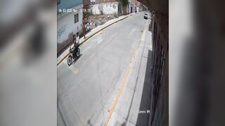 As Bad as it gets, Motorcyclist with partner crashes into a speeding truck and is then run over