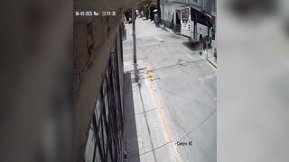 As Bad as it gets, Motorcyclist with partner crashes into a speeding truck and is then run over
