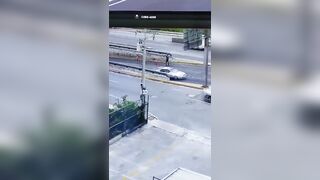 See those Orange Cones? Well someone didn't. Poor Worker Dead on the Spot