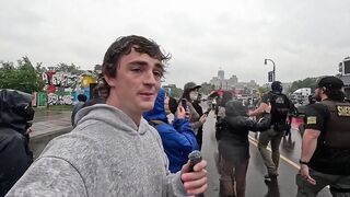 Idiot Protesters Protesting Drug RAID
