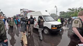 Idiot Protesters Protesting Drug RAID