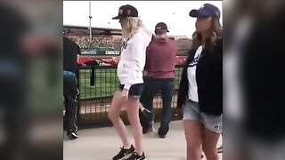 Man's Finger Wanna Get Busy While Watching Baseball