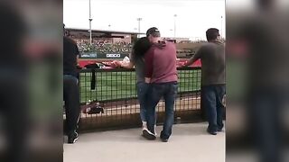 Man's Finger Wanna Get Busy While Watching Baseball