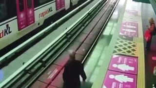 Confused Man falls at a Terrible Time