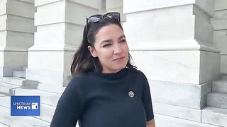 AOC Weighs in on Trump and Musk Cat Fight.