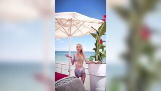 Outraged because she's too Skinny Sunbathing, True or False?