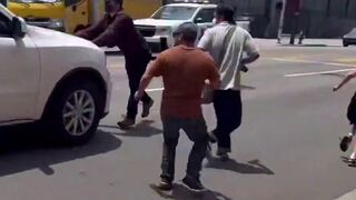 Man literally Risks his Life for Truck Full of Arrested Illegals