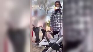 Muslim Illegal in Germany Smacks newborn baby for crying too loudly at a public park.