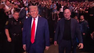 President Trump Receives a Rock Star Welcome at UFC 316 last night w/out Elon Musk there
