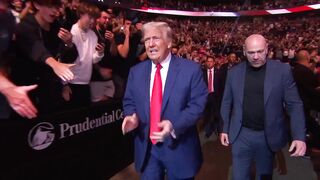 President Trump Receives a Rock Star Welcome at UFC 316 last night w/out Elon Musk there