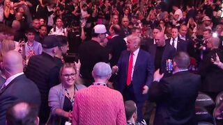 President Trump Receives a Rock Star Welcome at UFC 316 last night w/out Elon Musk there
