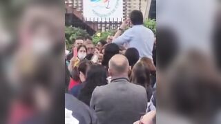 Different Angle of Point Blank Headshot of Colombia Presidential Candidate