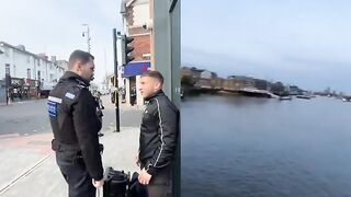 British Police take Christian Preacher's Microphone while Muslims Pray Loudly all Day