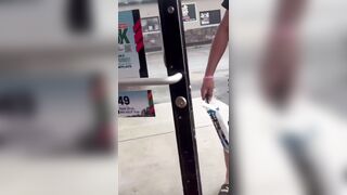 Black Man beats up Woman in Front of her Husband...What a Beta fool