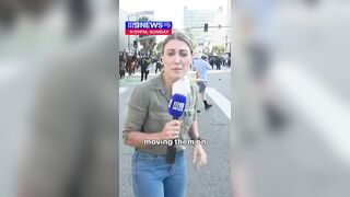 The Moment a Reporter Calling the LA Riots a "Protest" is Shot..
