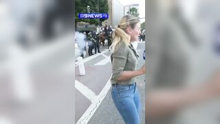The Moment a Reporter Calling the LA Riots a "Protest" is Shot..