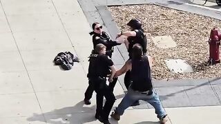 WOW: Guy Takes on 3 Weak Woke Cops and Beats Them with Ease.